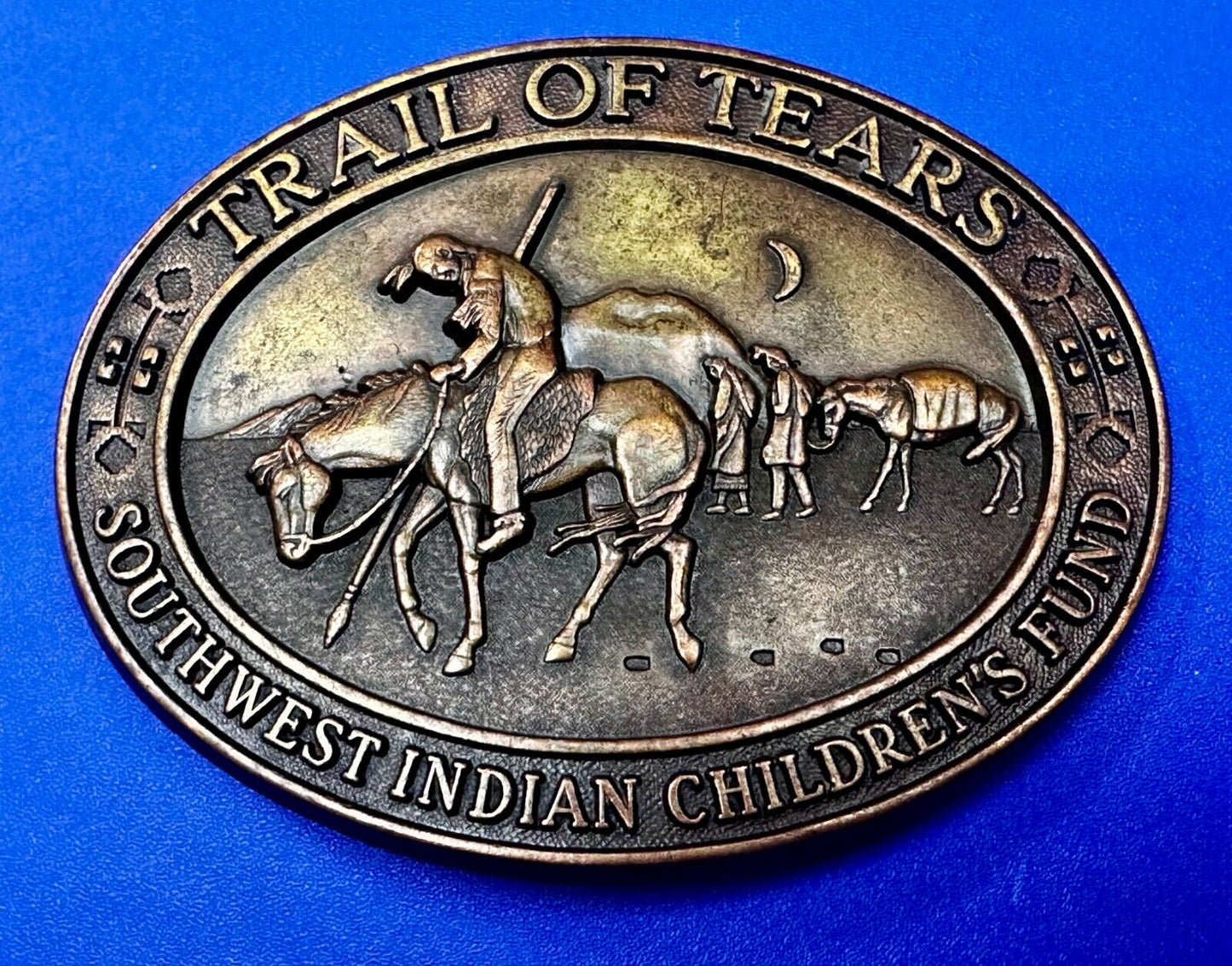 Trail of Tears Southwest Indian Children's Fund Vintage numbered Belt Buckle