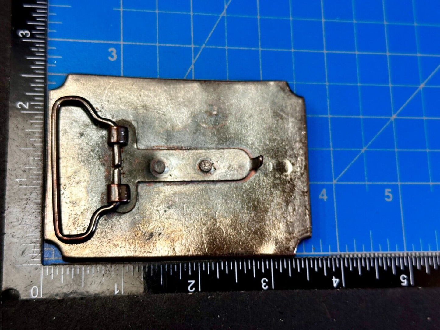 Tall in the Saddle Wagon Cowboy Horse Western Art Scene Vintage Belt Buckle