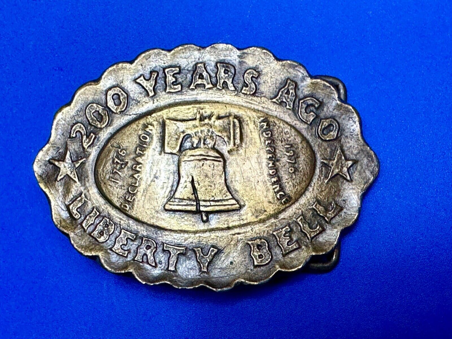 200 years ago Liberty bell commemorative patriotic belt buckle