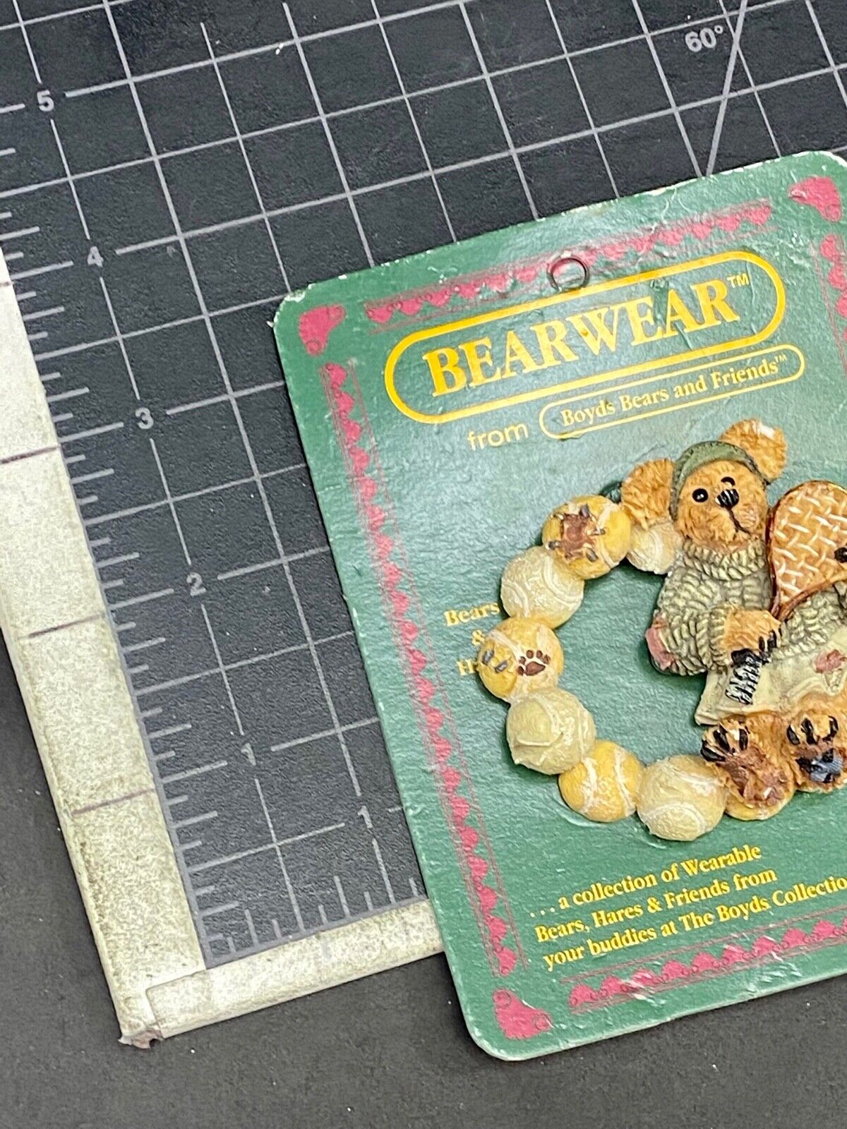 Tennis Racket Ball Game Boyds Bears & Friends Bearware Collection Pin / Brooch