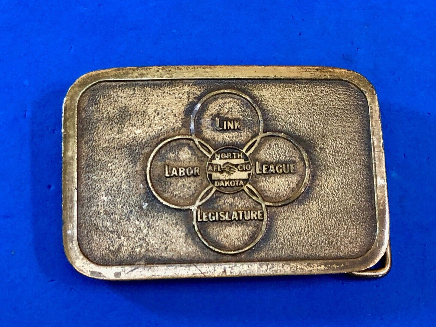 Vintage AFL-CIO North Dakota - Labor League Legislature belt buckle