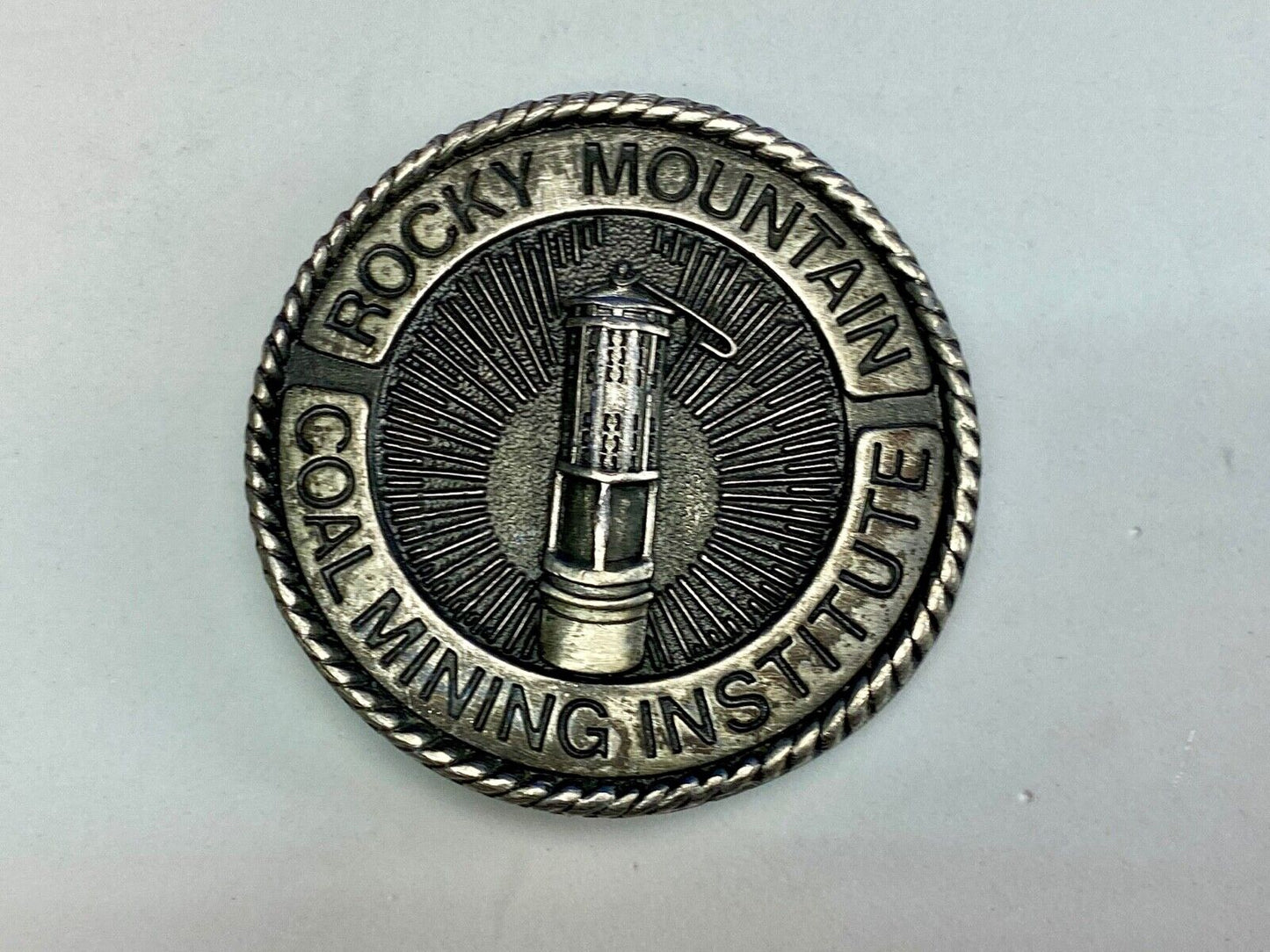 Vintage 1982 Silvertone ROCKY MOUNTAIN COAL MINING INSTITUTE Belt Buckle