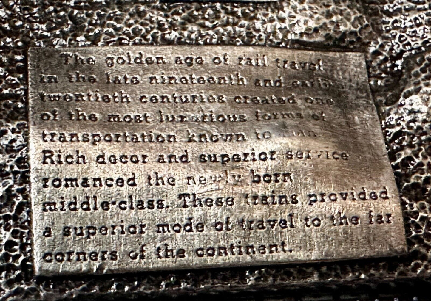Train Steam Engine Over Bridge RailRoad RR Vintage 1980's Bergamot Belt Buckle