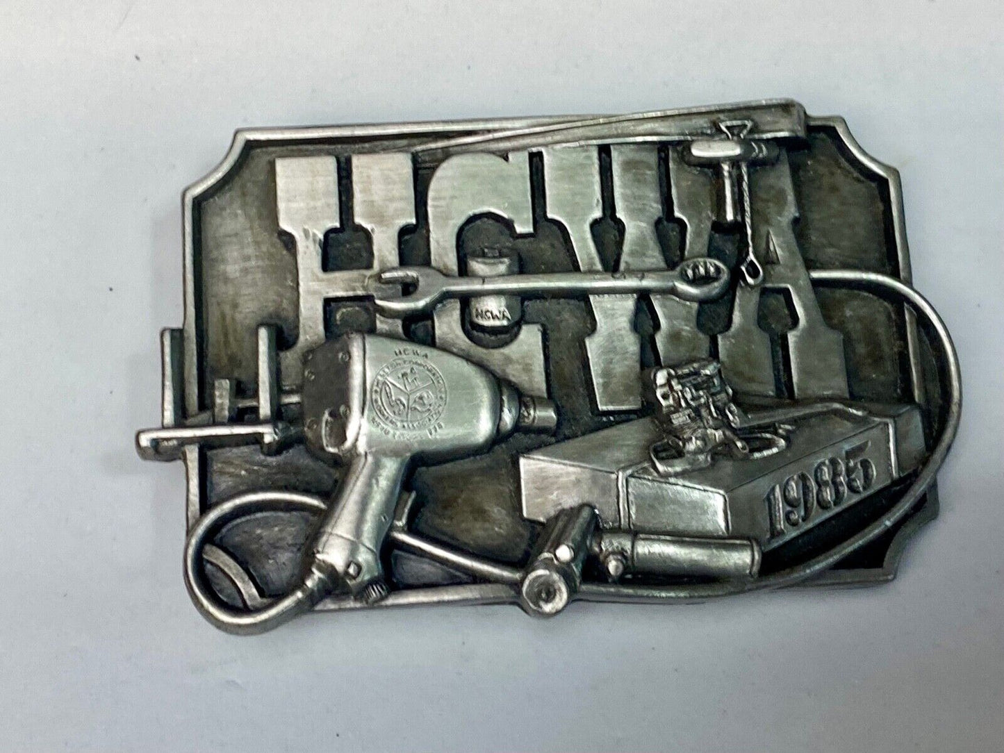 1985 Hcwa Hesston Corp Workers Association Commemorative Belt Buckle