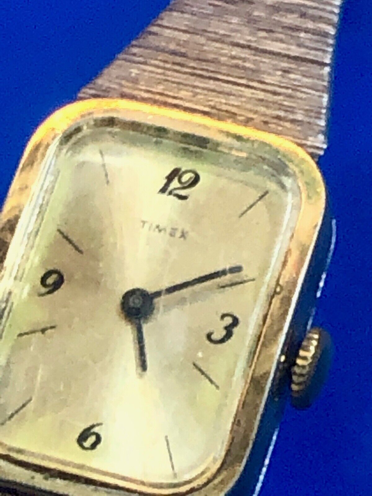 Timex Vintage Gold tone retro wind up watch