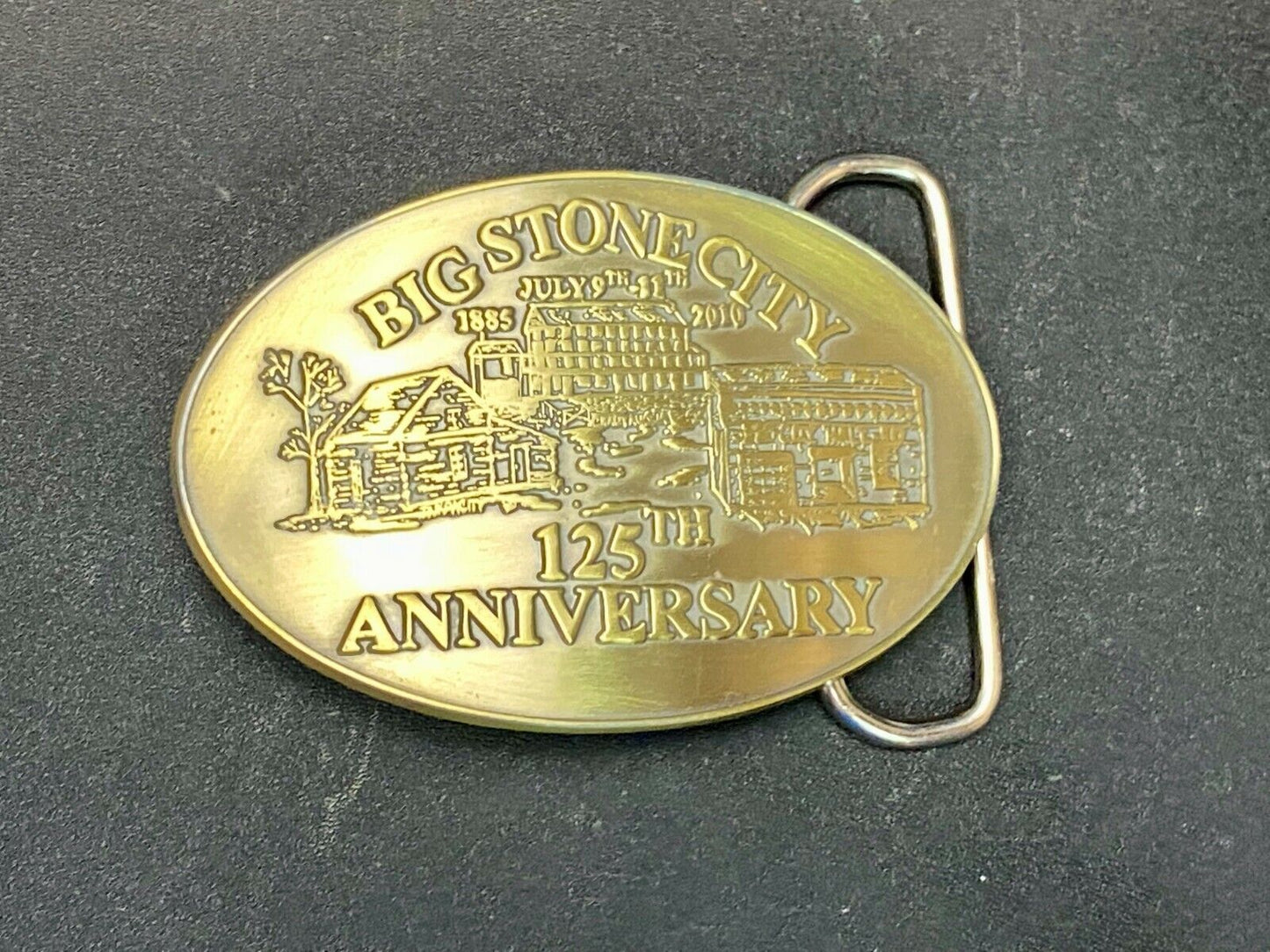 Big Stone City 125Th Aniversary 2010 Commemorative Celebration Belt Buckle