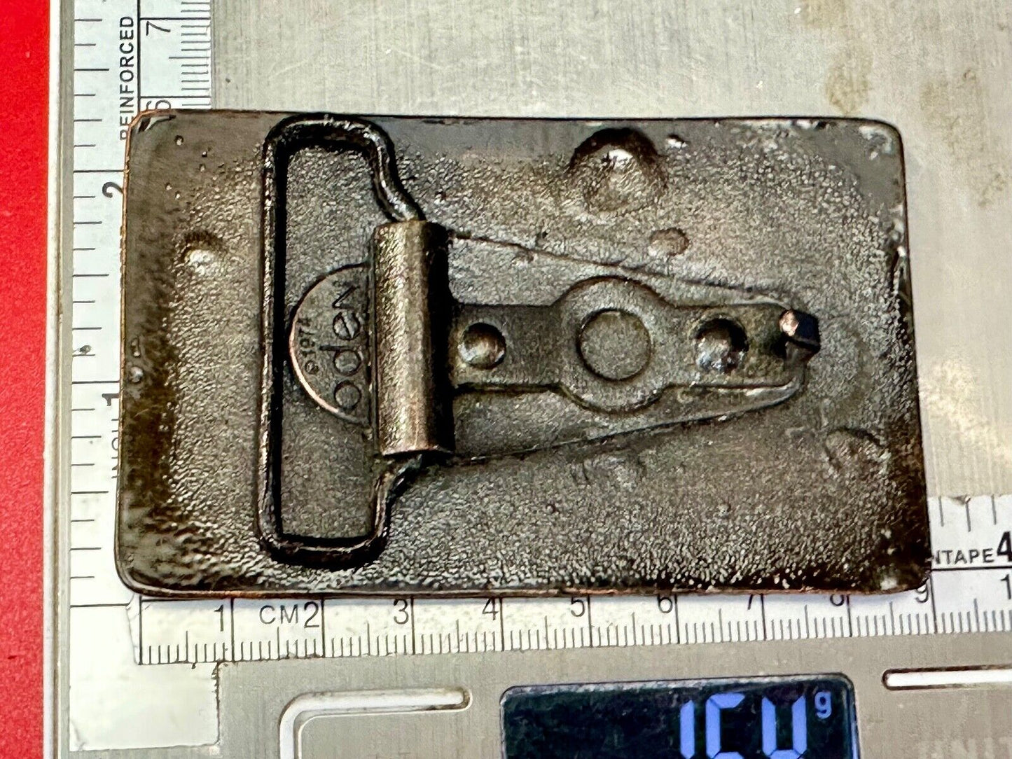 US STAMP Bicentennial celebration America figural belt buckle by Oden