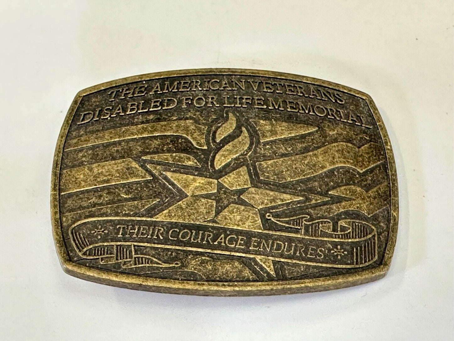 The American Veterans Disabled for Life Memorial Belt Buckle 2006
