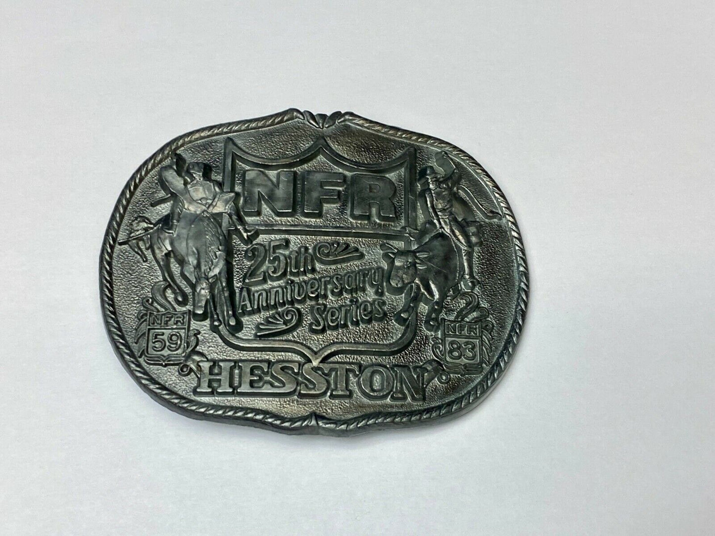 25Th Anniversary 1983 Vintage National Finals Rodeo Nfr Cowboys Belt Buckle