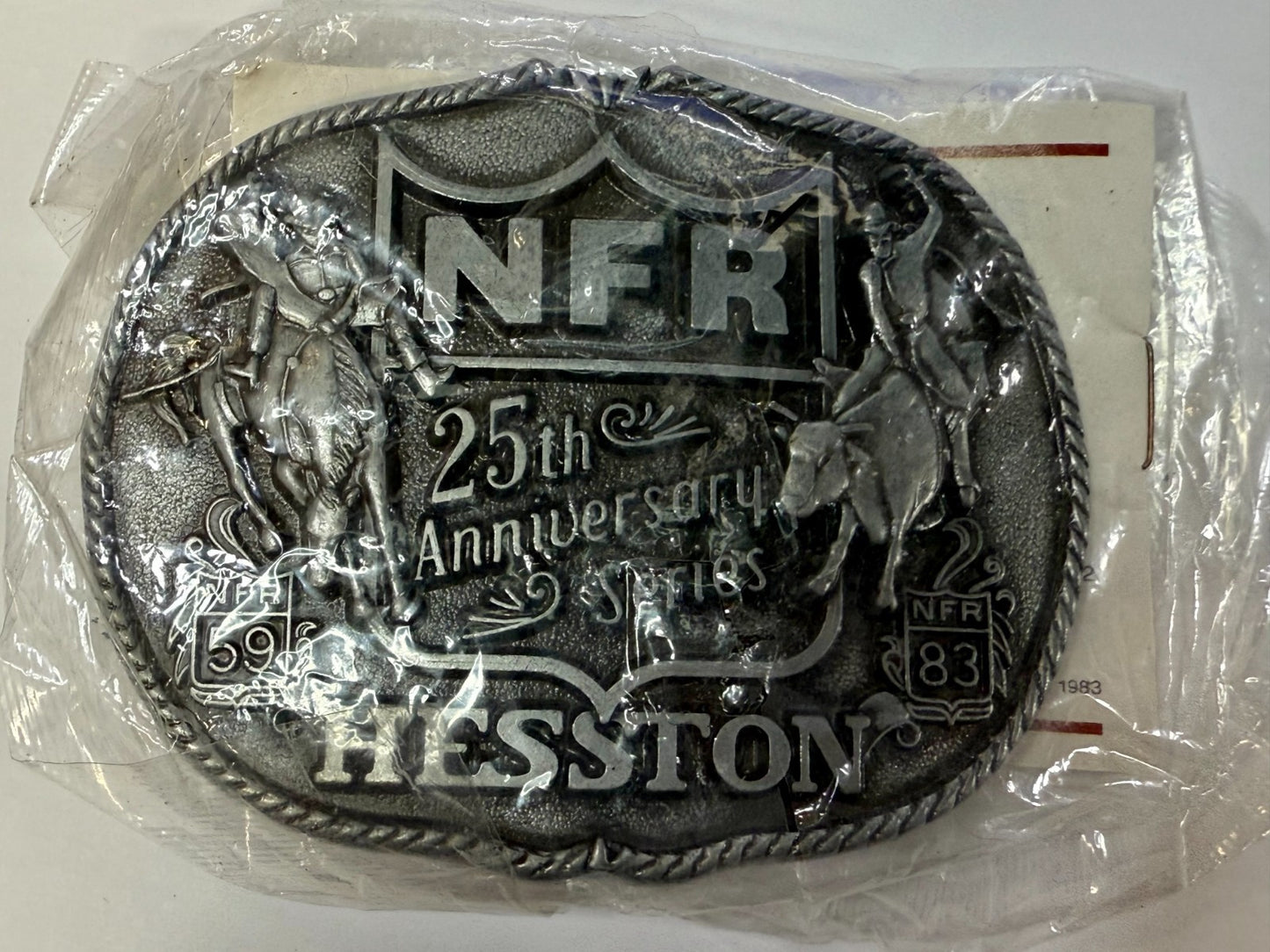 1983 Hesston Nfr National Finals Rodeo 25Th Anniversary Series NOS Belt Buckle