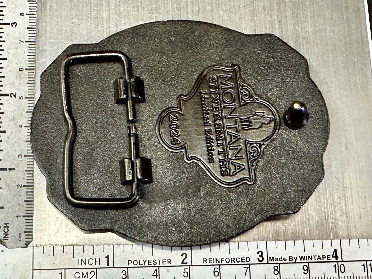 2024 Pendleton Whiskey Let'er Buck Rodeo Cowboy Montana Silversmiths Belt Buckle