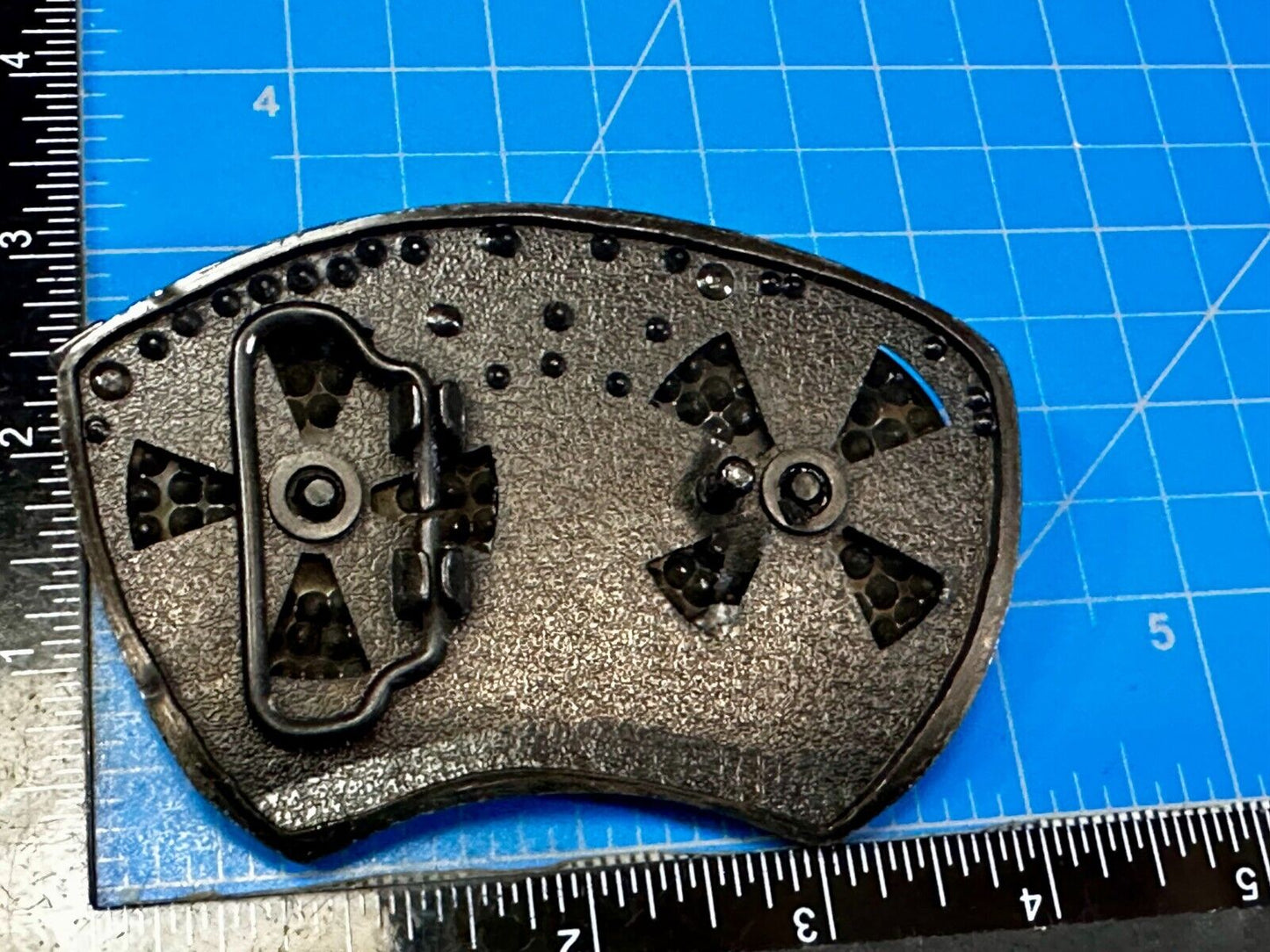 Spinner DJ Turntables Record Player Rhinestone Accented Turning Belt Buckle