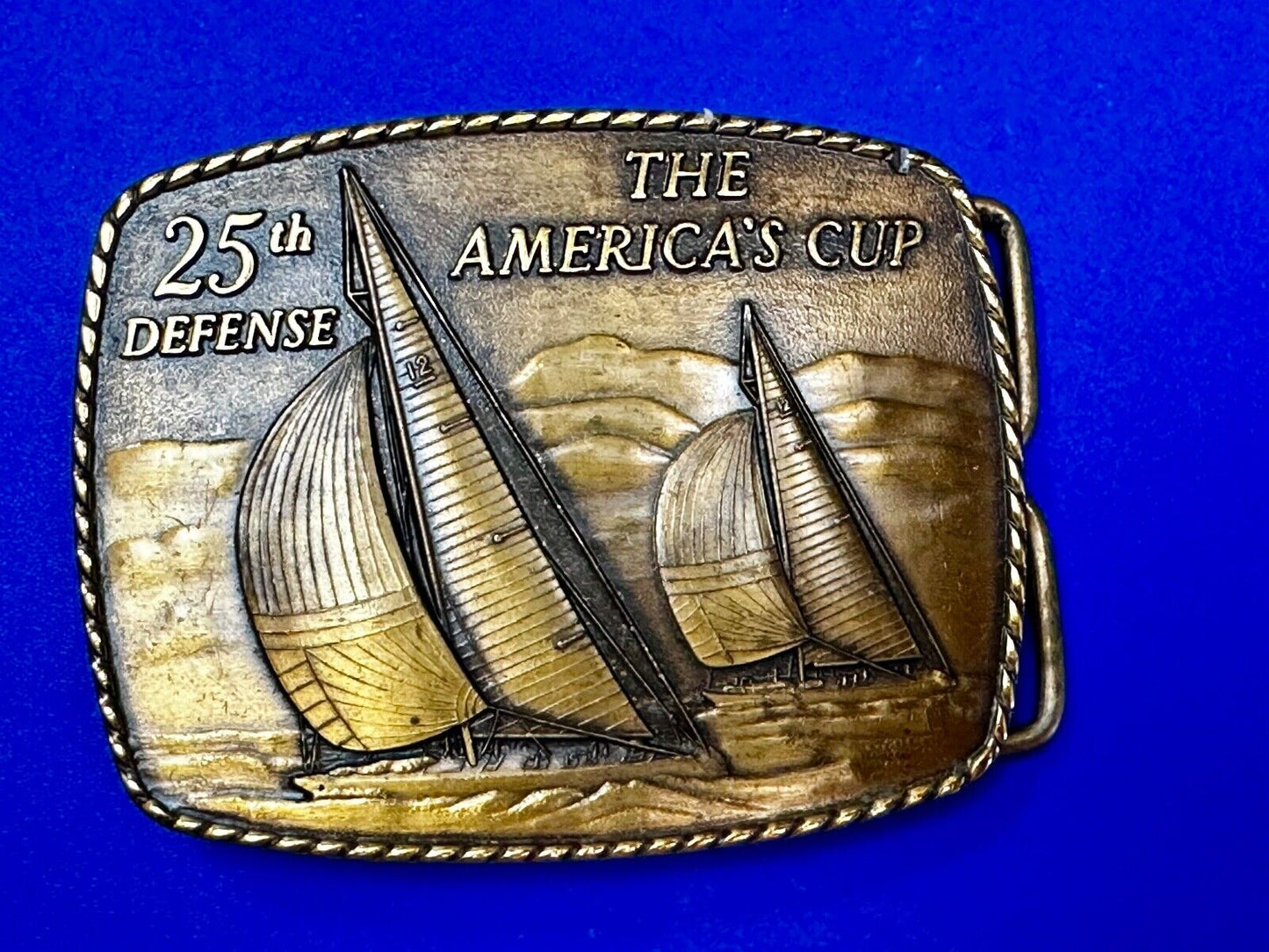 The Americas Cup 25th Defense Solid Bronze Historic Providence Mint Belt Buckle