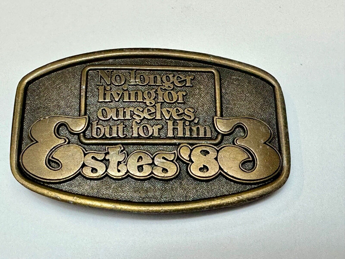 2 Corinthians, Estes 83 no longer living for ourselves, but for him belt buckle