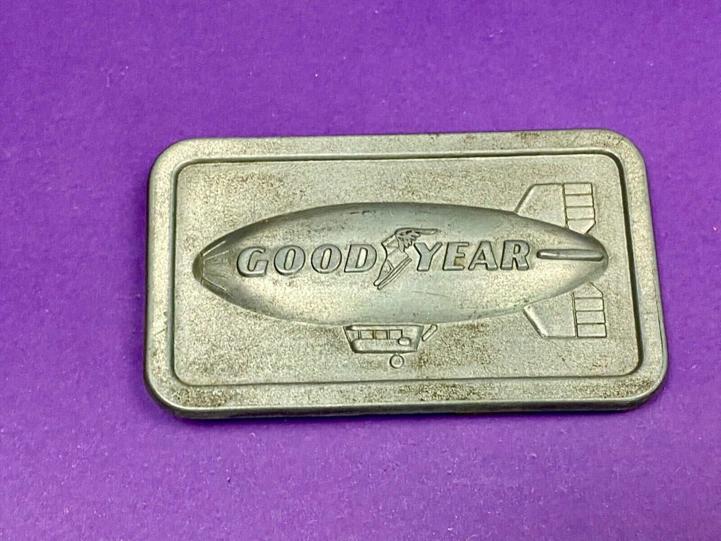 The Goodyear Blimp - Sporting Events, Tire And Rubber Company Belt Buckle