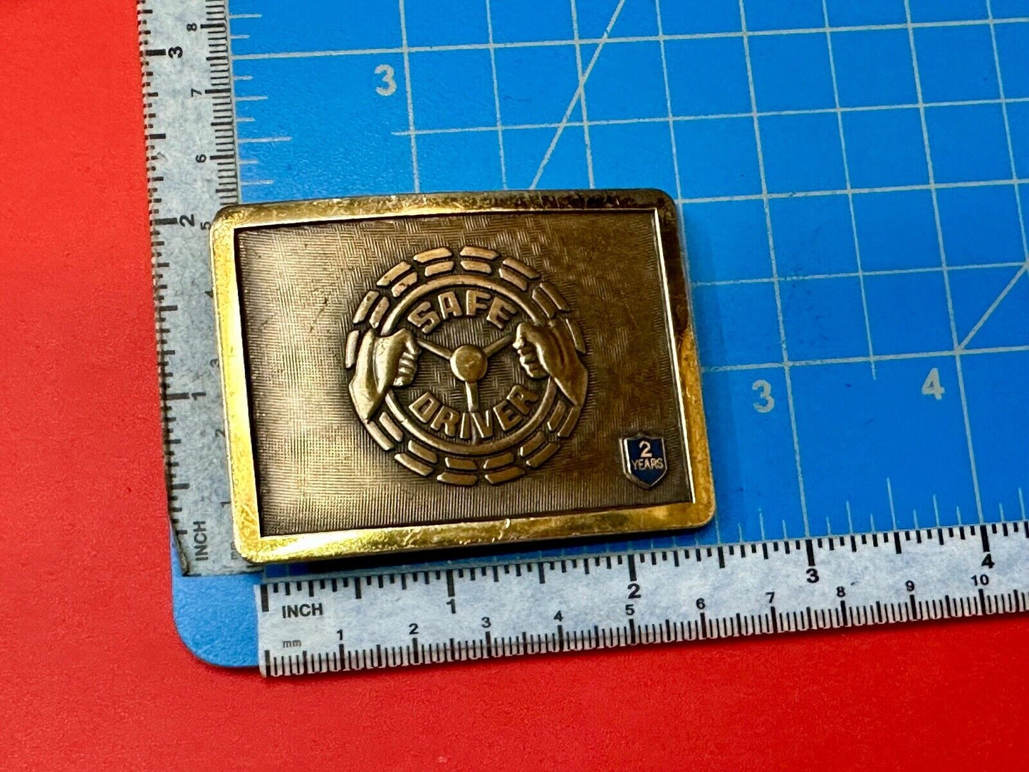 Balfour Safe driver Semi Big Rig Transport belt buckle with 2 year insert
