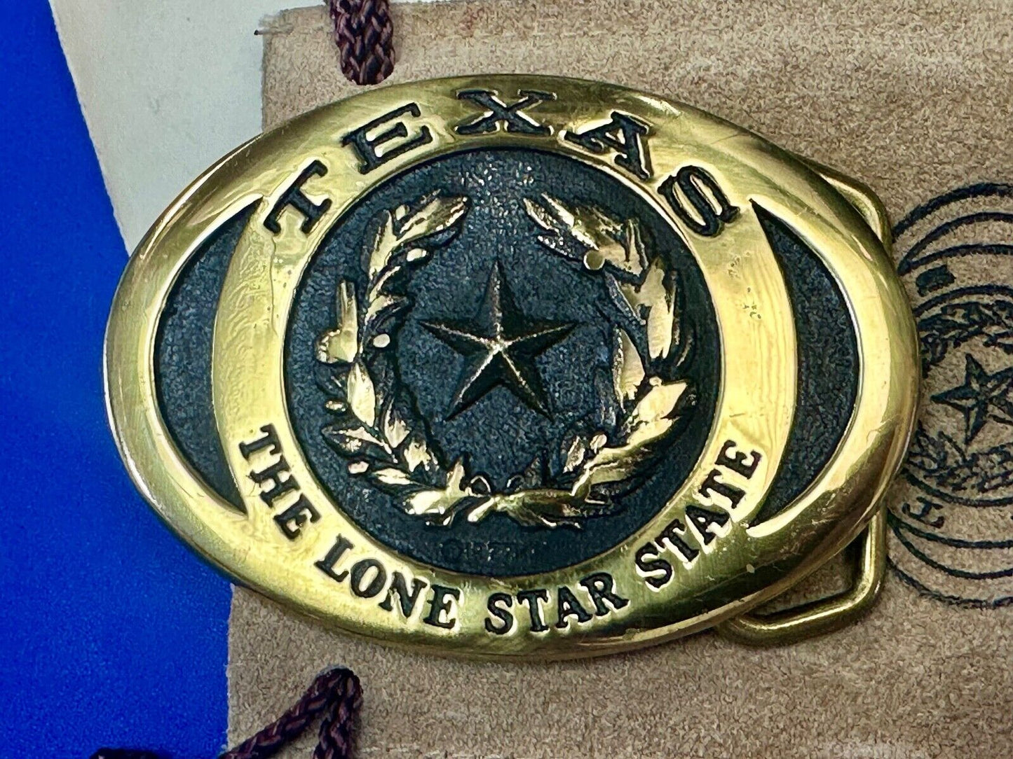 TEXAS THE LONE STAR STATE BELT BUCKLE - Heritage Mint LTD belt buckle w/ bag COA