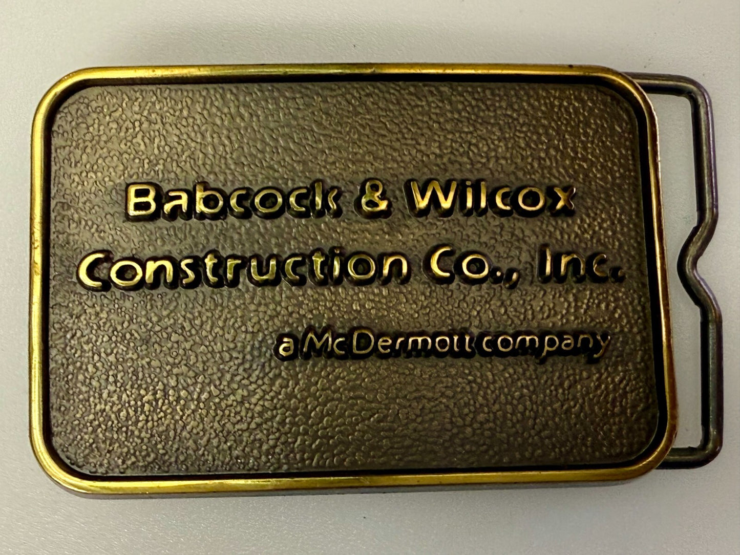 Babcock & Wilcox Construction Co. Commemorative Solid Brass Jadco Belt Buckle