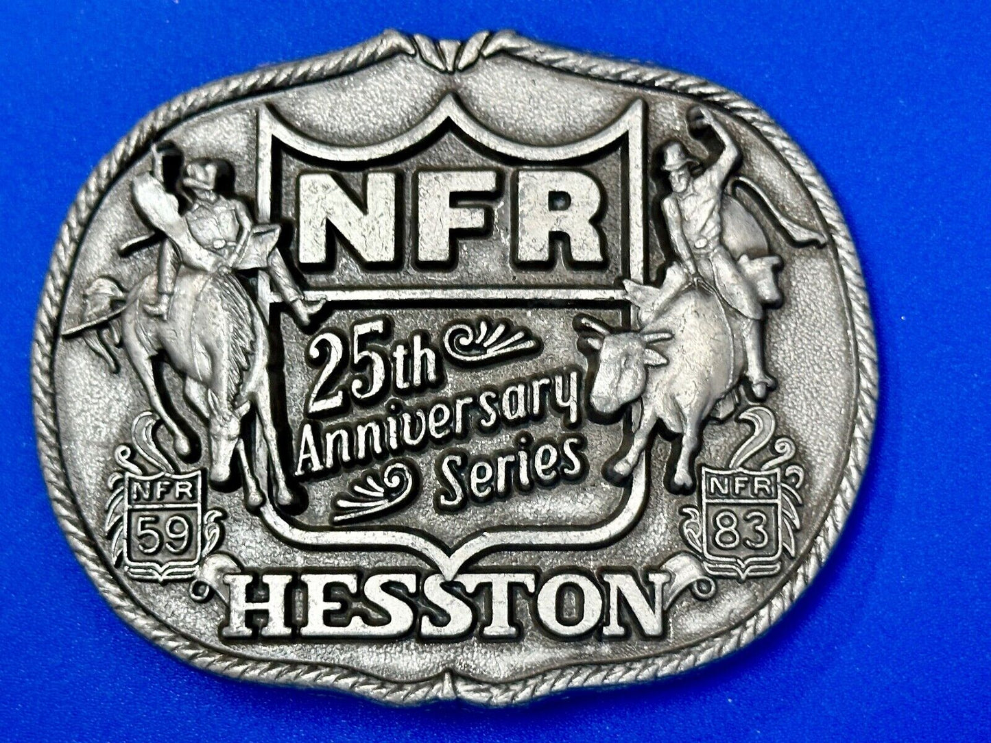 1993 Hesston National Finals Rodeo NFR 25th year celebration Belt Buckle
