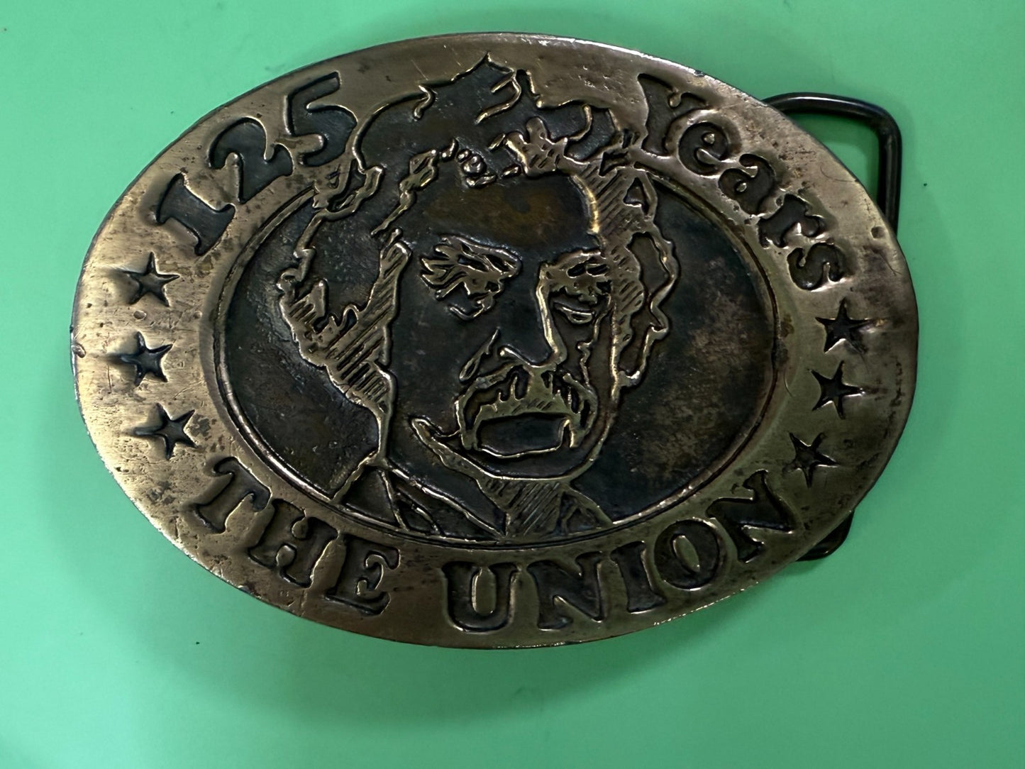 The Union American Civil War 125 Years Grant Clemens Twain Cal Metal Belt Buckle