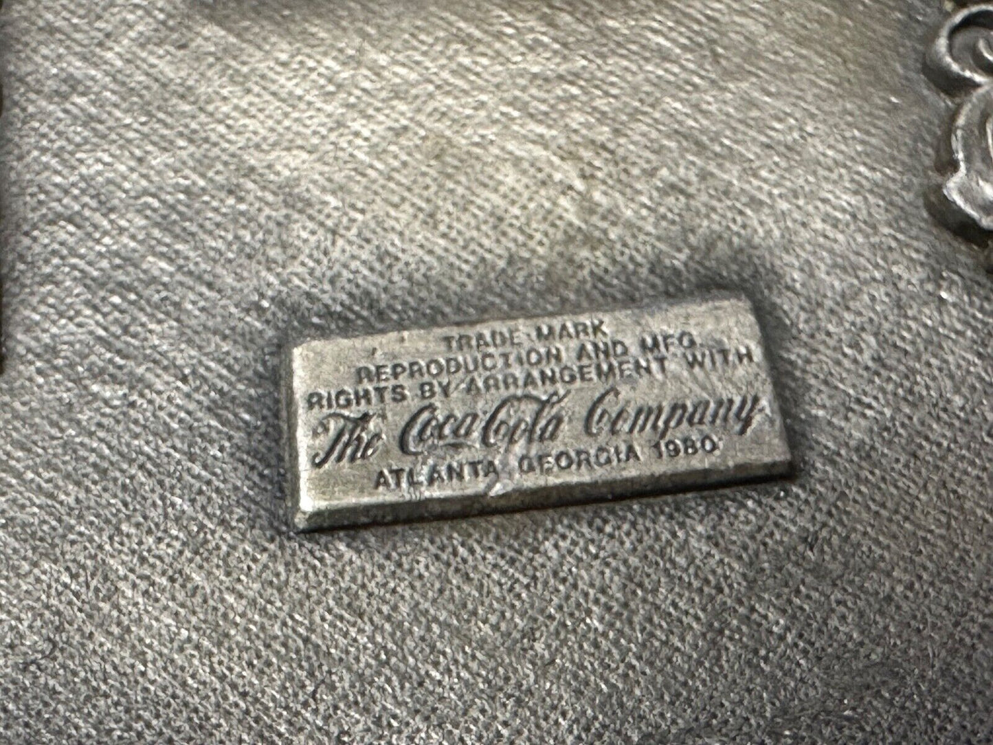 Vintage 1980 Coke a cola Belt Buckle Markatron Inc