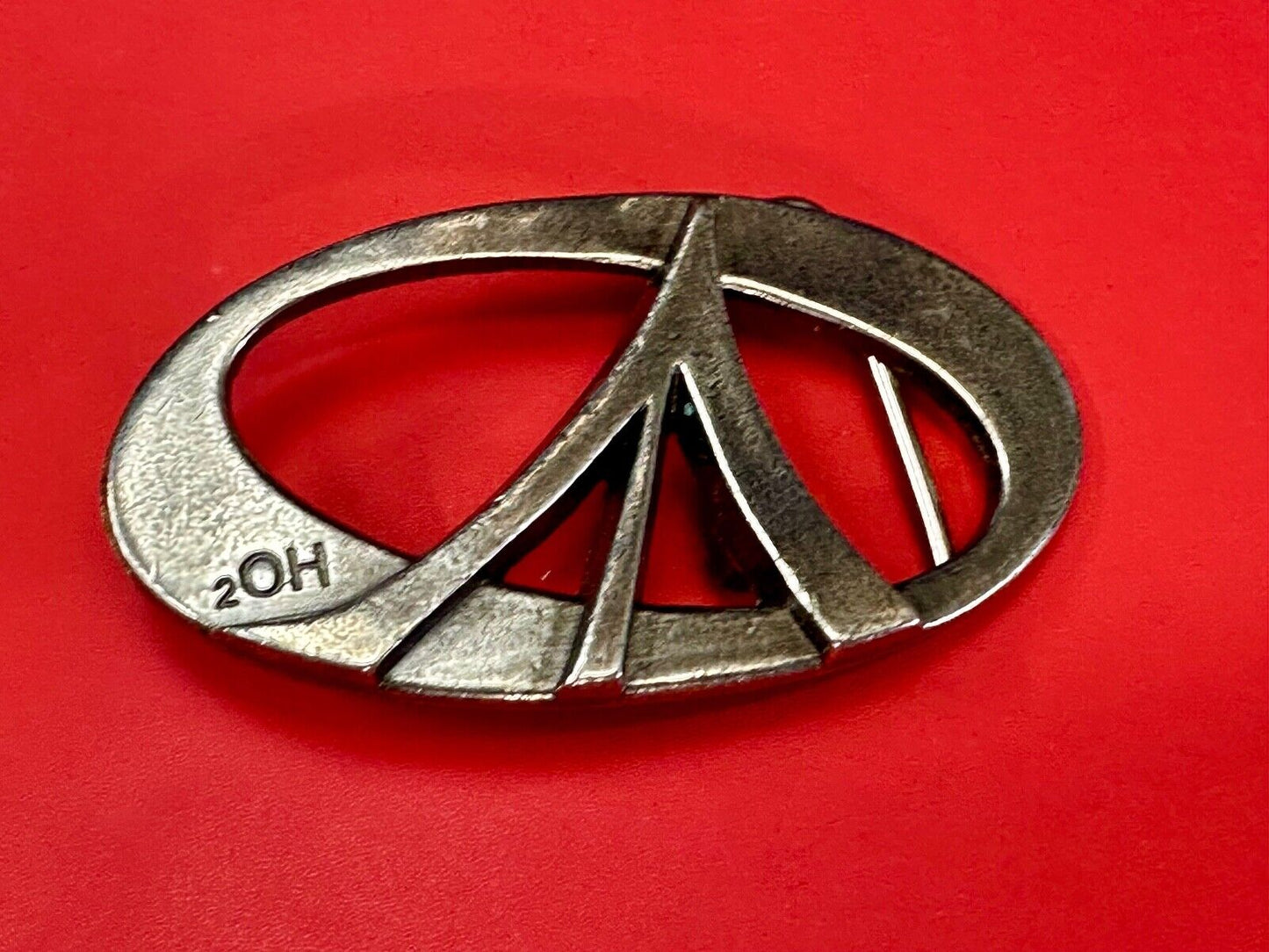2OH Peace love & Rock & Roll gold color belt buckle