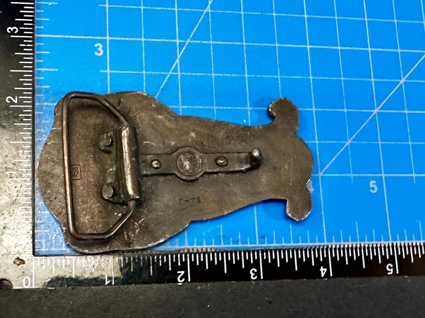 Antique Art Nouveau Ornate Floral Theme Vintage Bergamot Belt Buckle BBW F-72
