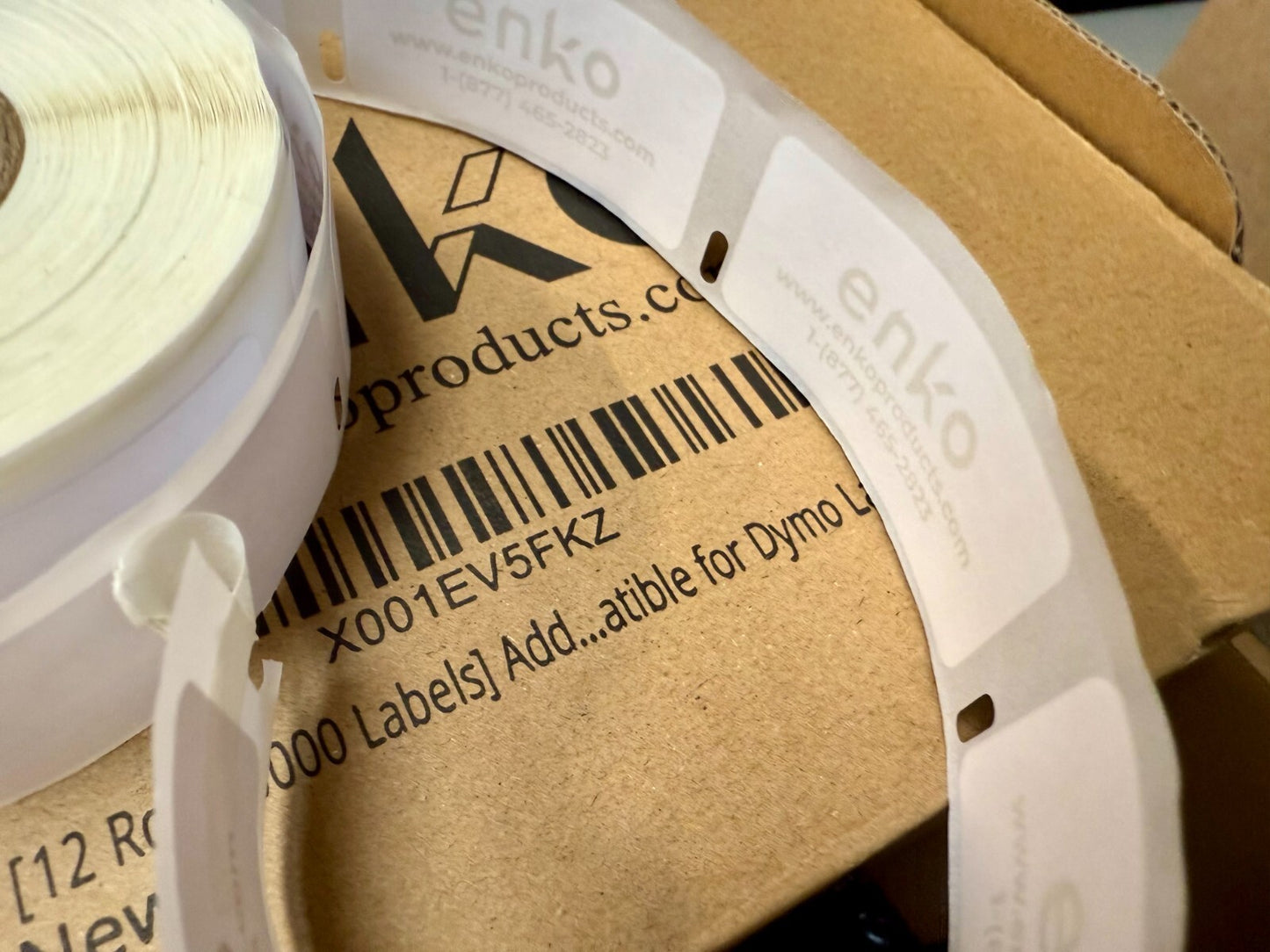 21 Rolls - Bulk Lot of EnKo Thermal Printer Labels Dymo 30252 (1-1/8 x 3-1/2 )
