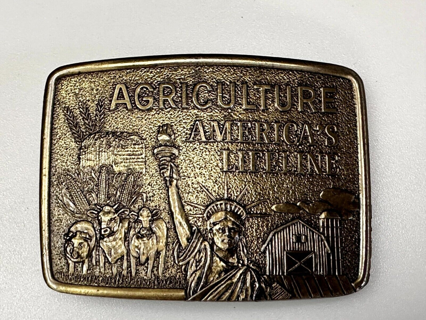 Agriculture America's Lifeline Farming - Statue of Liberty Limited Belt Buckle