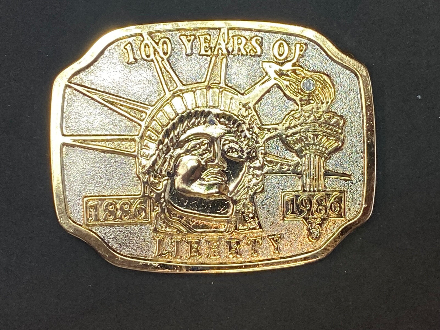 Vintage Belt Buckle 100 Years Of Lady Liberty 1886 - 1986 Statue Of Liberty