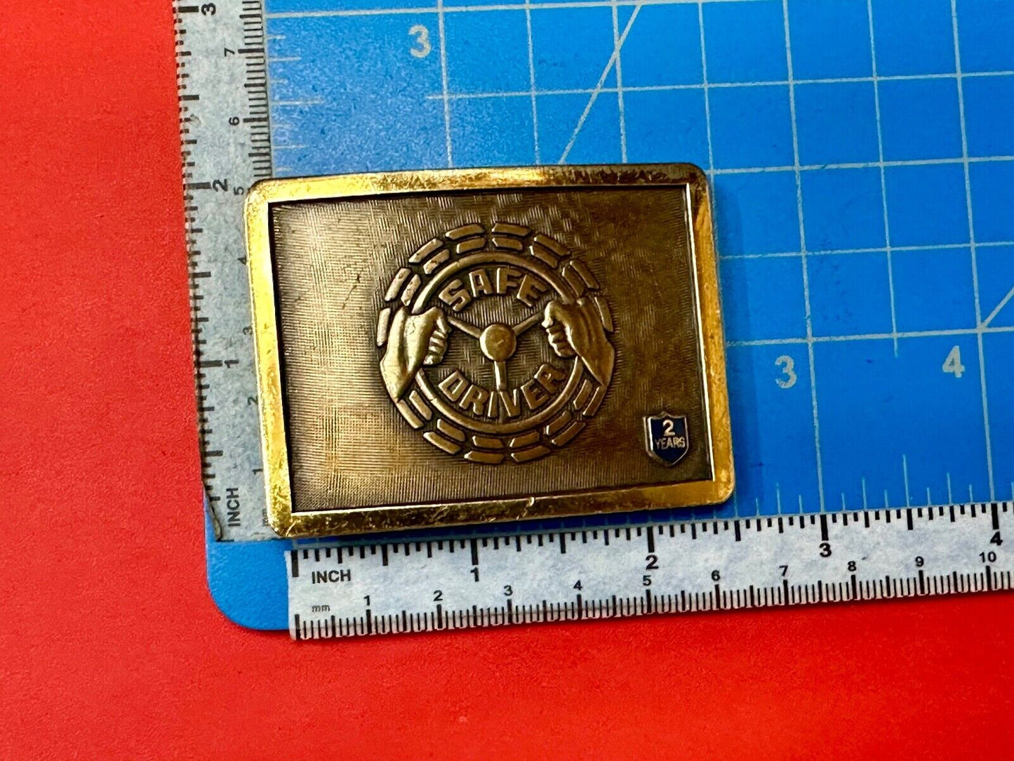 Balfour Safe driver Semi Big Rig Transport belt buckle with 2 year insert