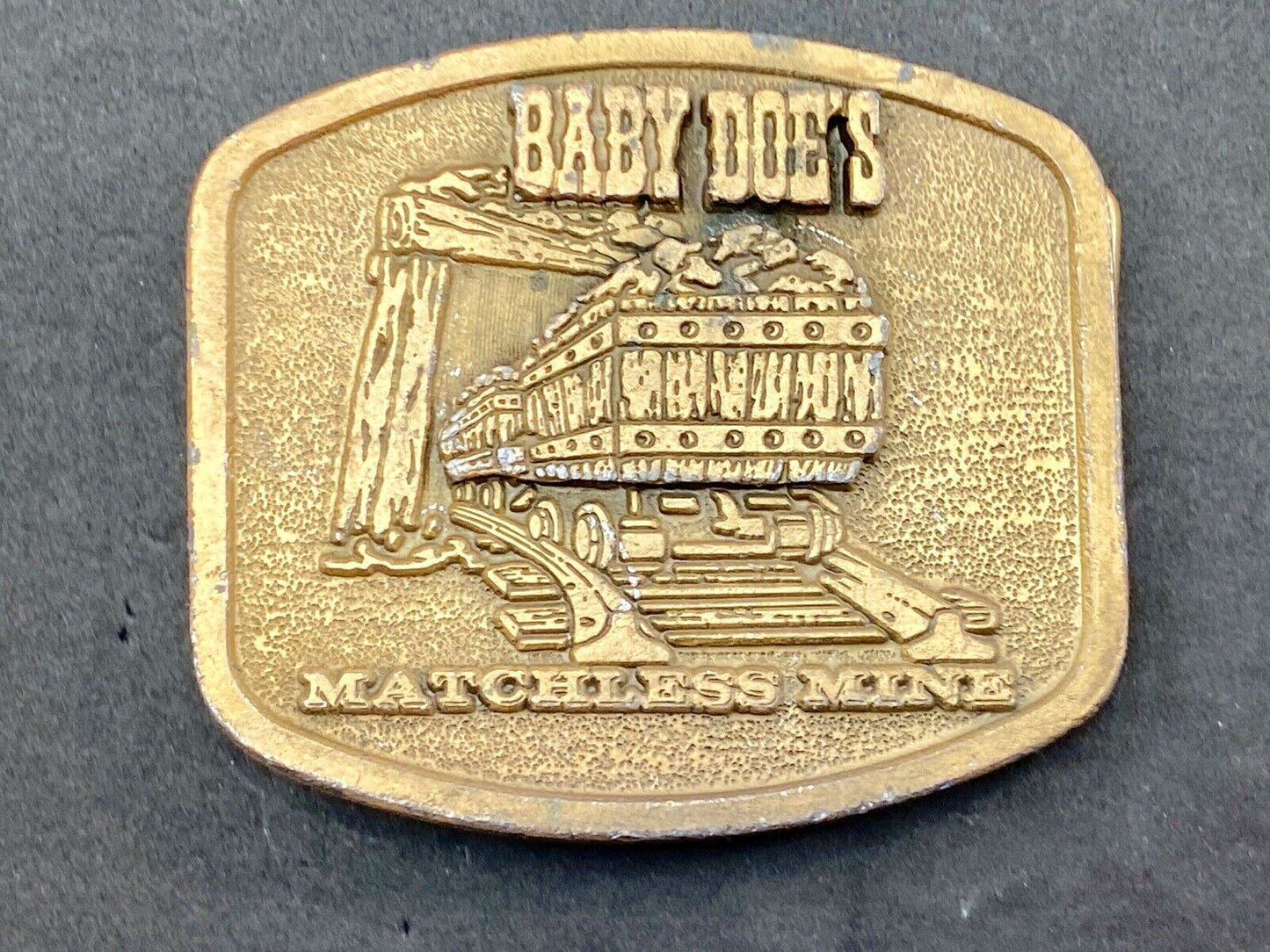 Vintage Baby Doe’s - Matchless Mine belt buckle - Coal Oil Miners