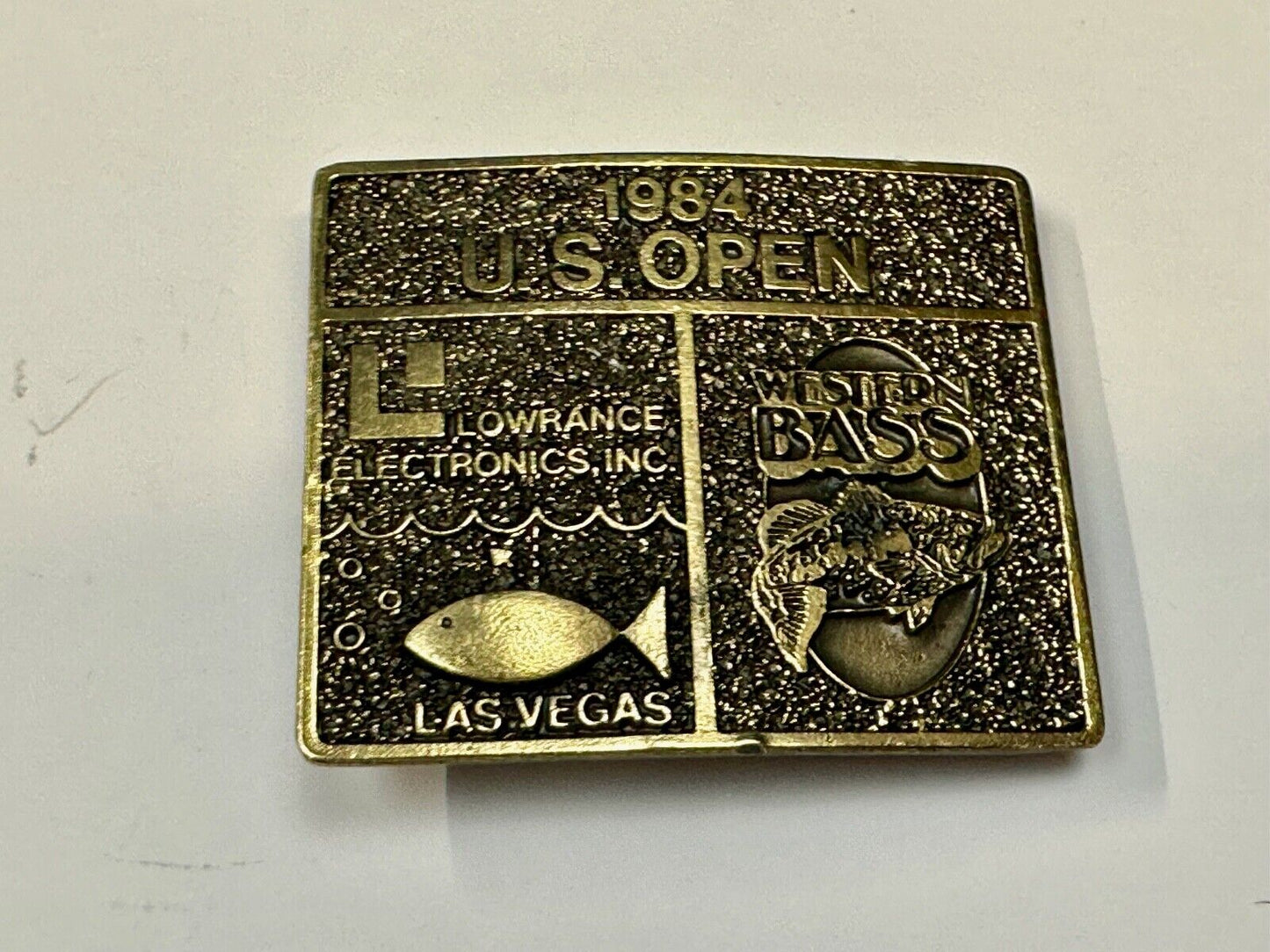 1984 US Open -Western Bass Lawrence Electronics The Great American Belt Buckle