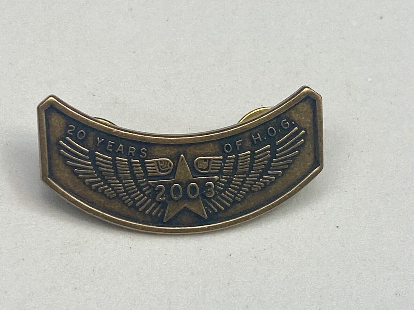 20 Year Hog Harley Davidson Owners Group Jacket Vest Lapel Pin 2003