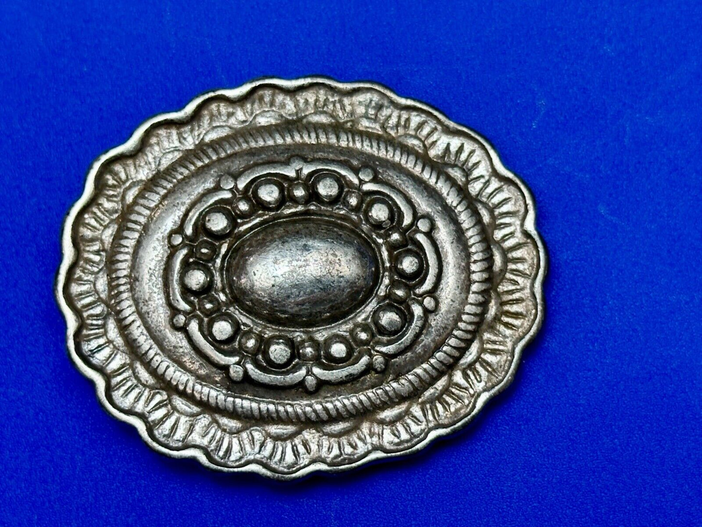 3" wide southwestern Concho Style Dress silver tone Belt Buckle