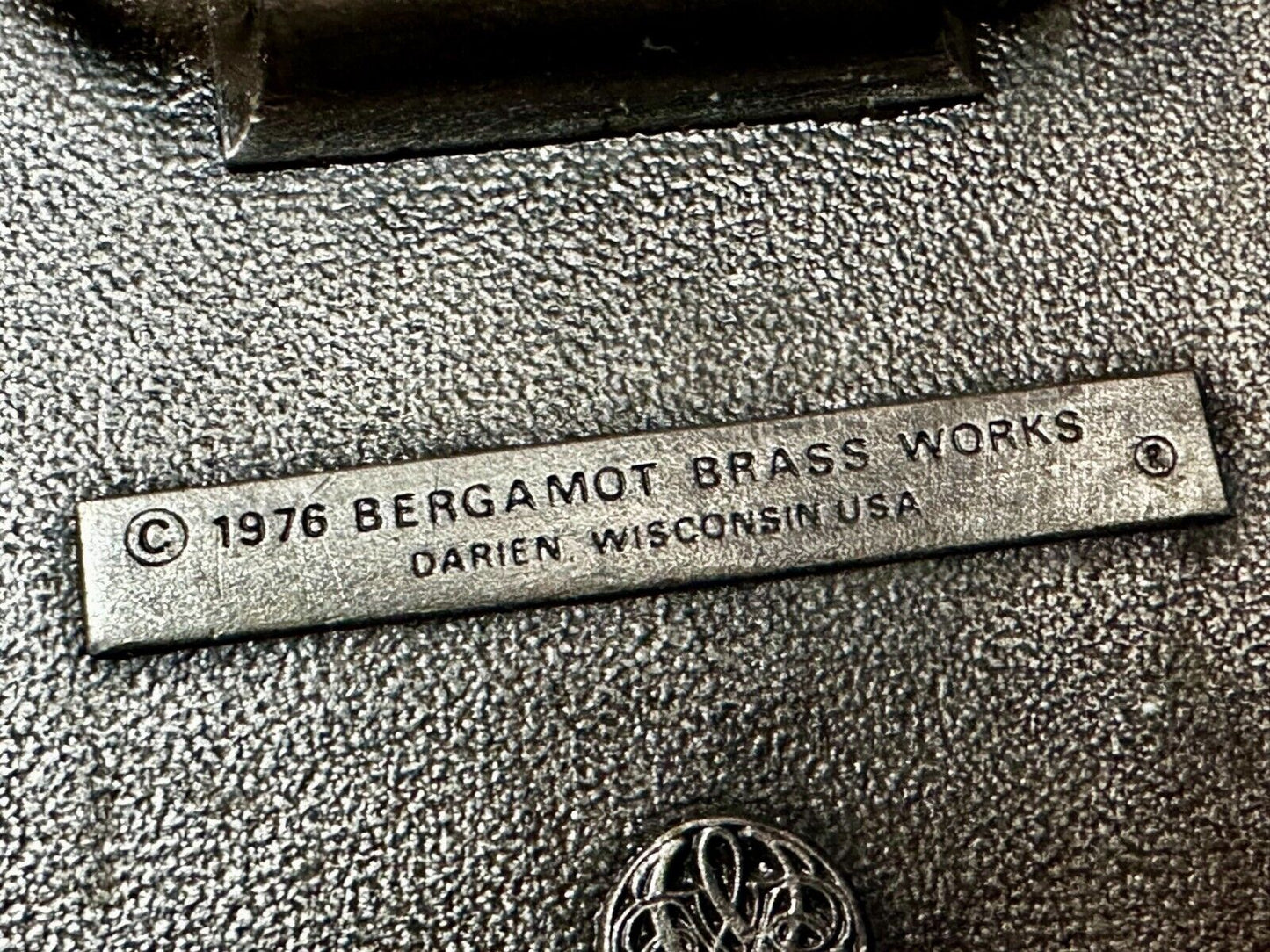 Bergamot Brass Works 1976 Olympic Games Belt Buckle USA Vintage Rectangle Solid