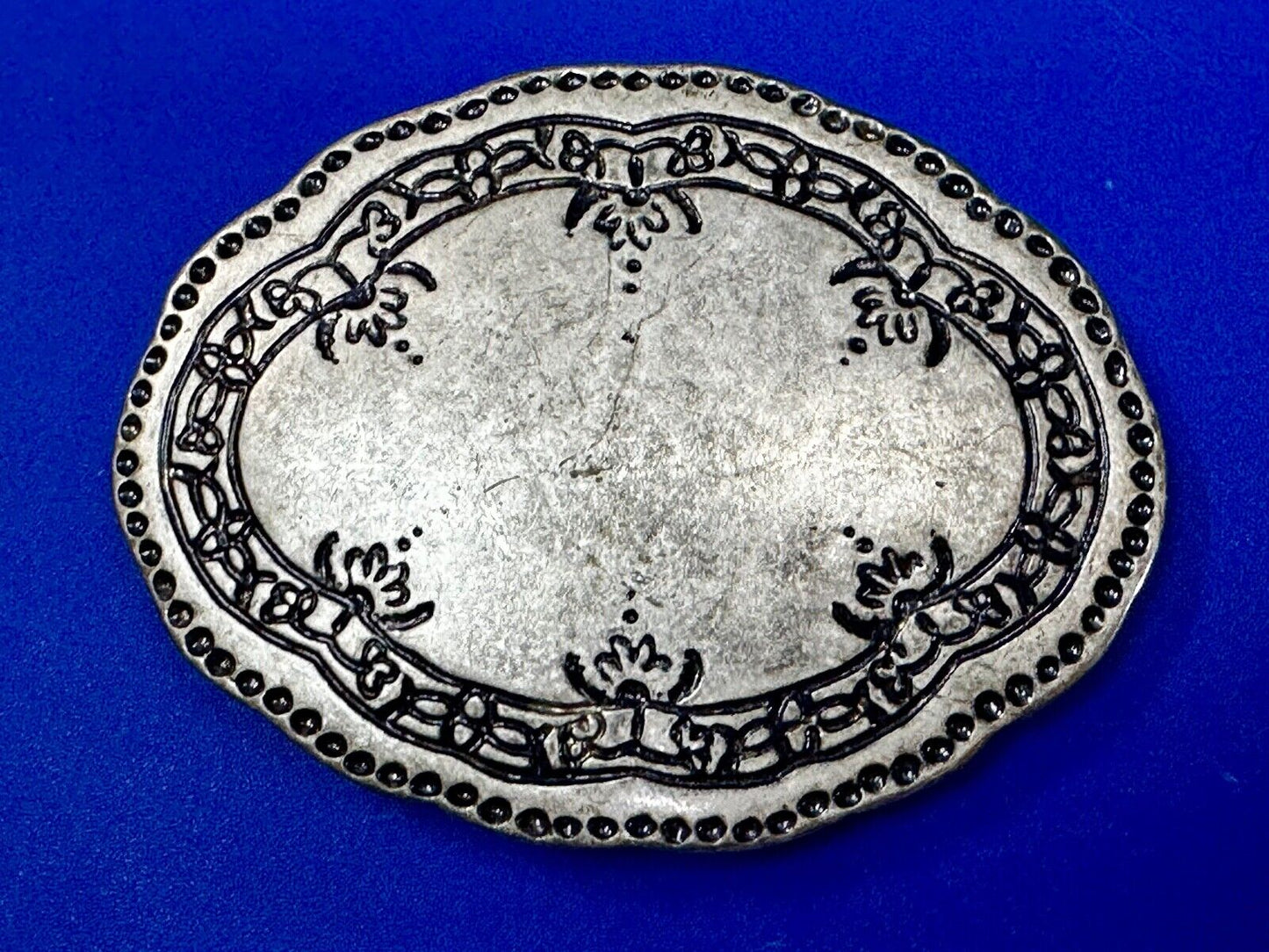 Badichi Replacement Silver Color Western Oval Belt Buckle