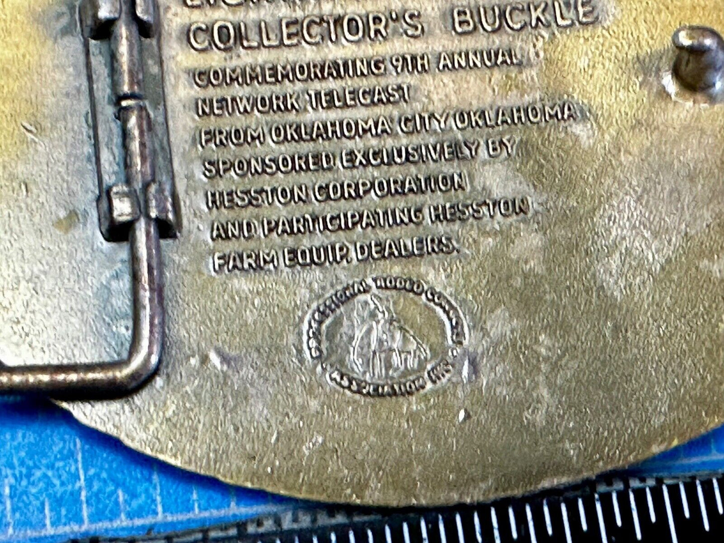 1982 Hesston NFR All Around Cowboy National Finals Rodeo Belt Buckle