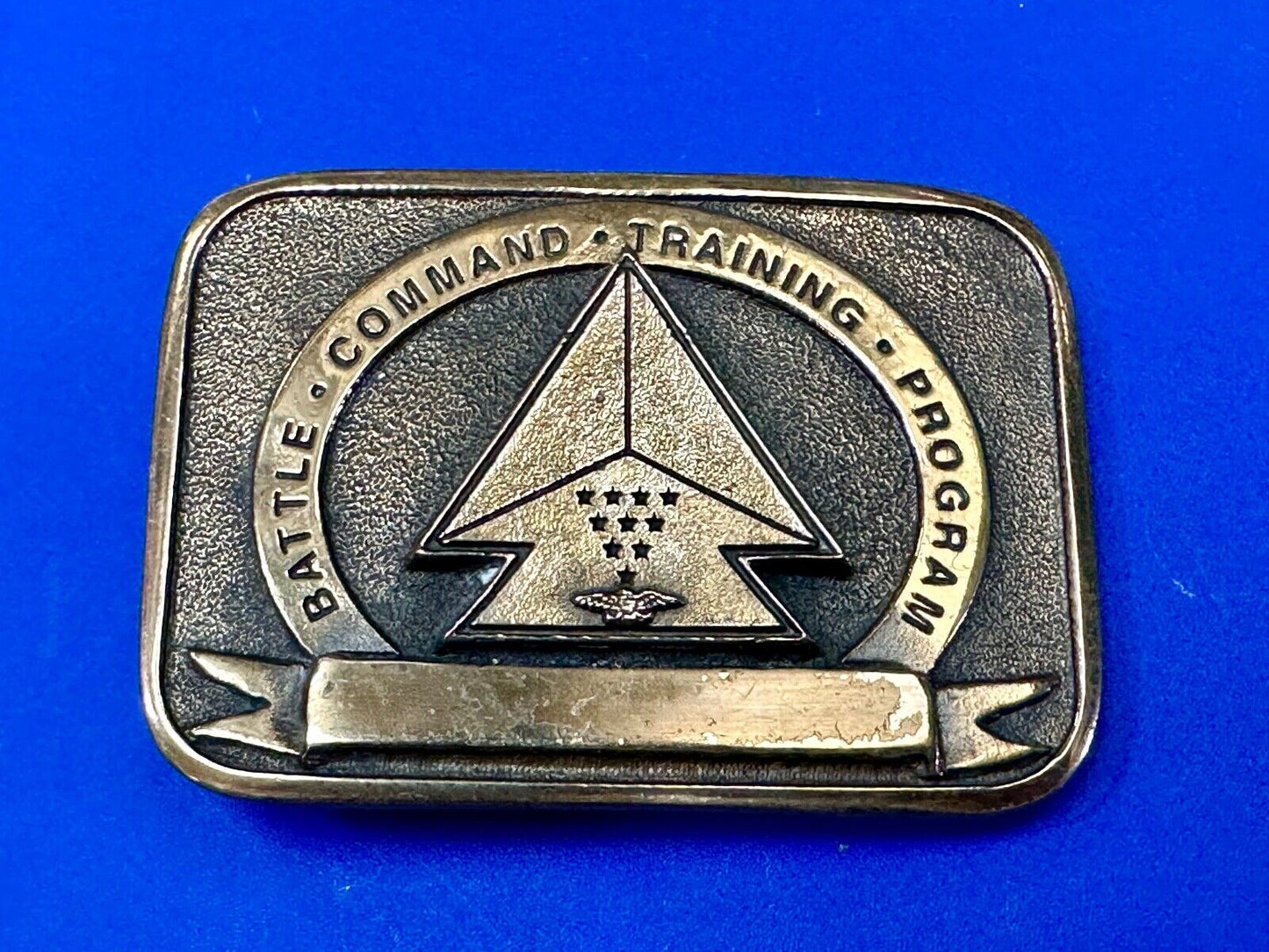 Battle Command Training Program US Army award 1996 Western Heritage belt buckle