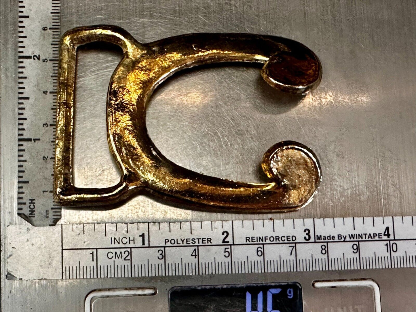 Vintage Female Connector Retro Hippy Vibe gold tone Belt Buckle