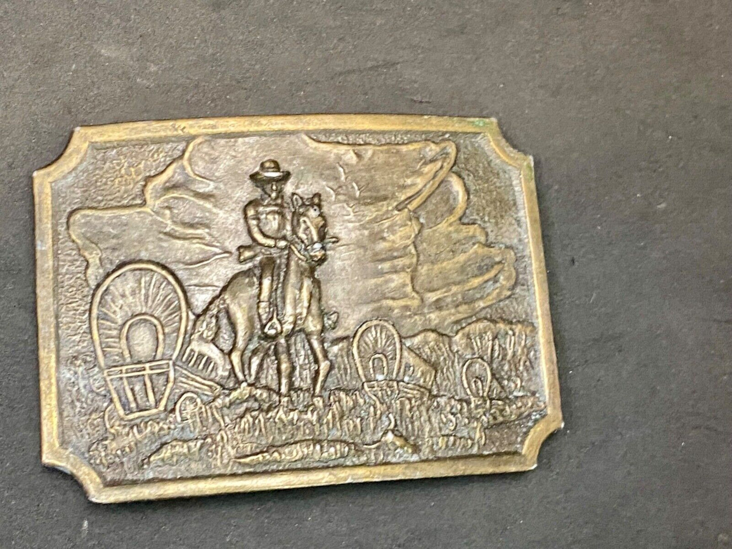 Tall In The Saddle Western Horse And Cowboy Way Of Life! Brass Tone Belt Buckle