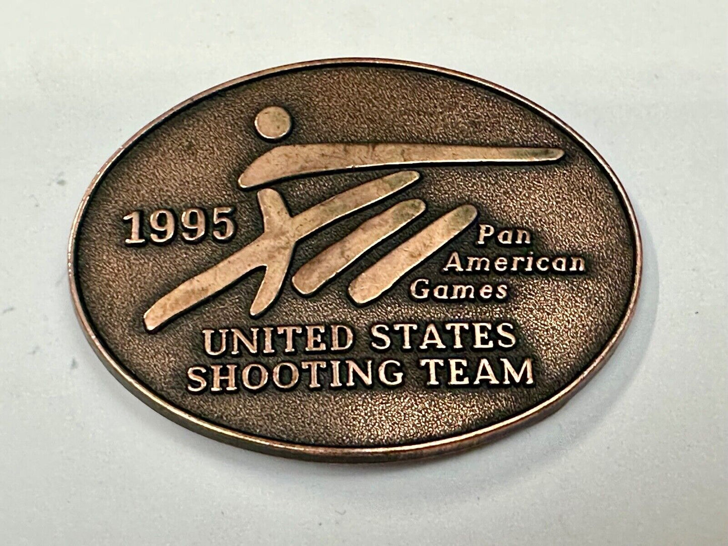 1995 United States Shooting Team Pan American Games PanAm belt buckle