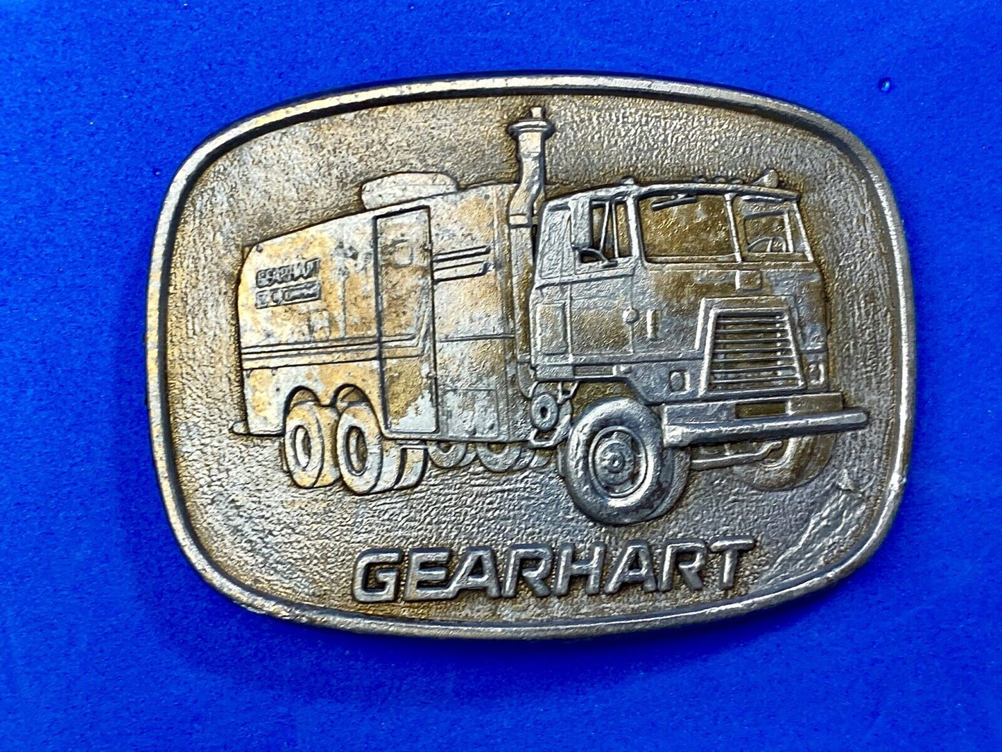 vintage Belt Buckle GEARHART Oil drilling trucking, hauling Industry, Transport
