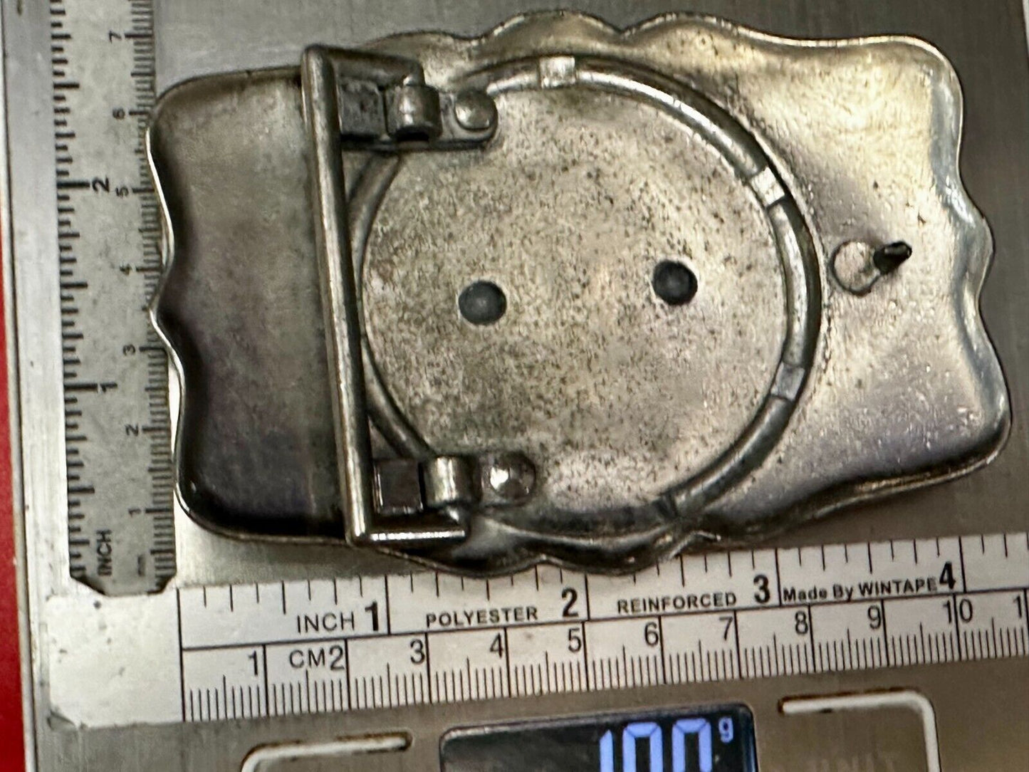 Texas State - Large Centerpiece Ornate Silver Tone Vintage Belt Buckle