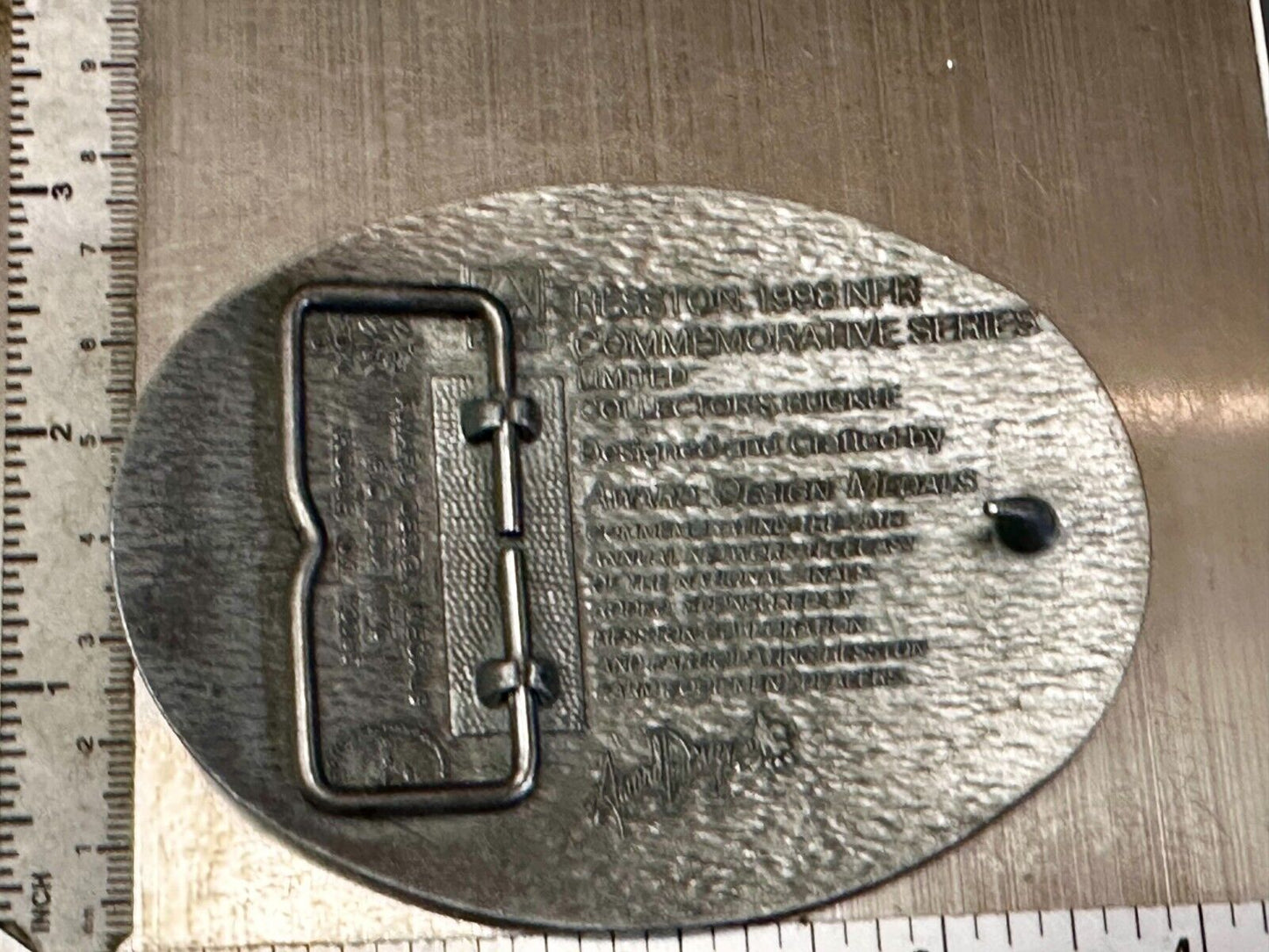 1998 ADM Hesston NFR National Finals Rodeo Cowboys Western Belt Buckle