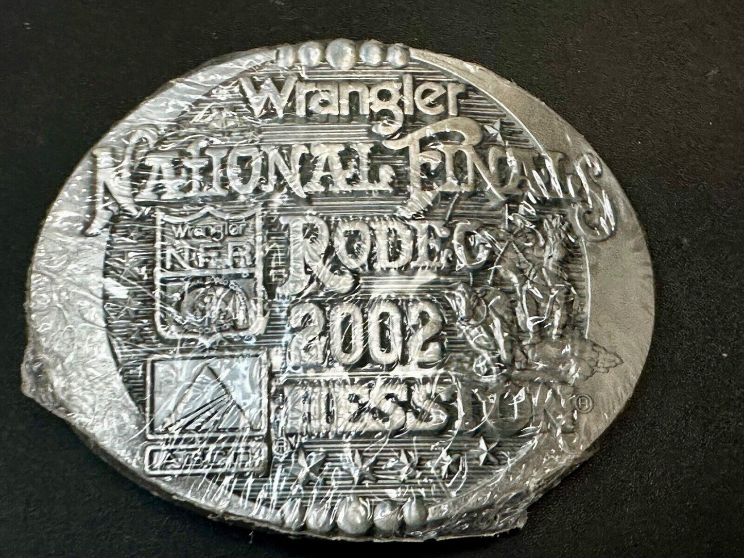2002 ADULT SIZE NOS NATIONAL FINALS RODEO NFR NOS Montana S. S Belt Buckle