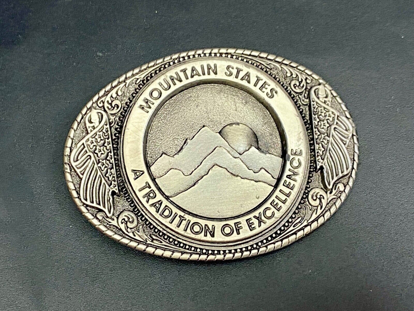 The Mountain States A Tradition Of Excellence Western Oval Belt Buckle