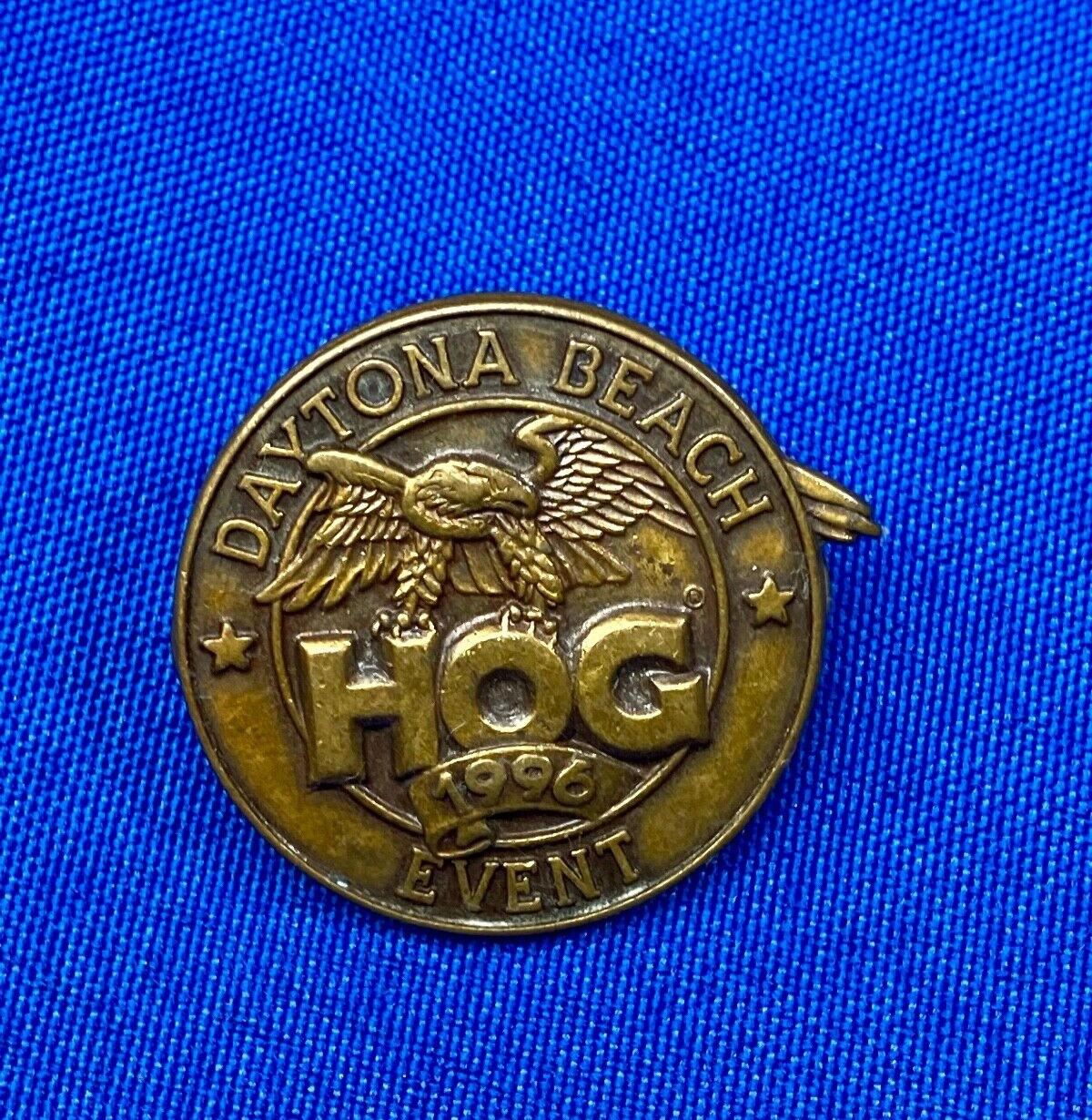 1996 Harley Davidson Owners Group Hog Daytona Beach Rally Event Vest Pin