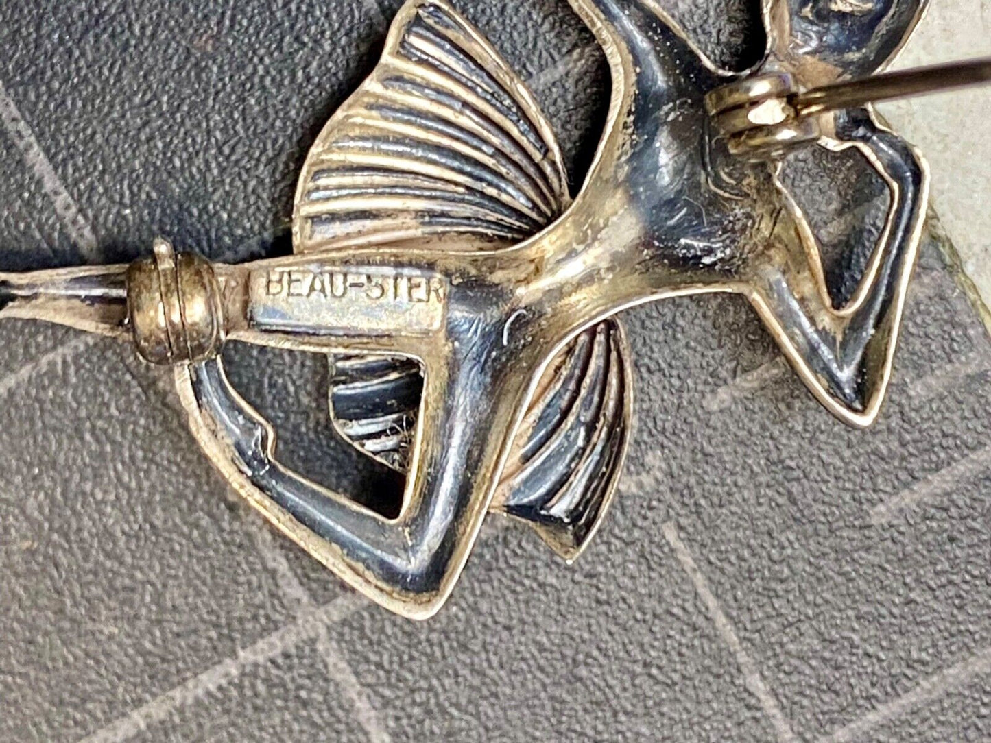 Vintage Ballerina Sterling Silver 925 Brooch Pin Signed Beau