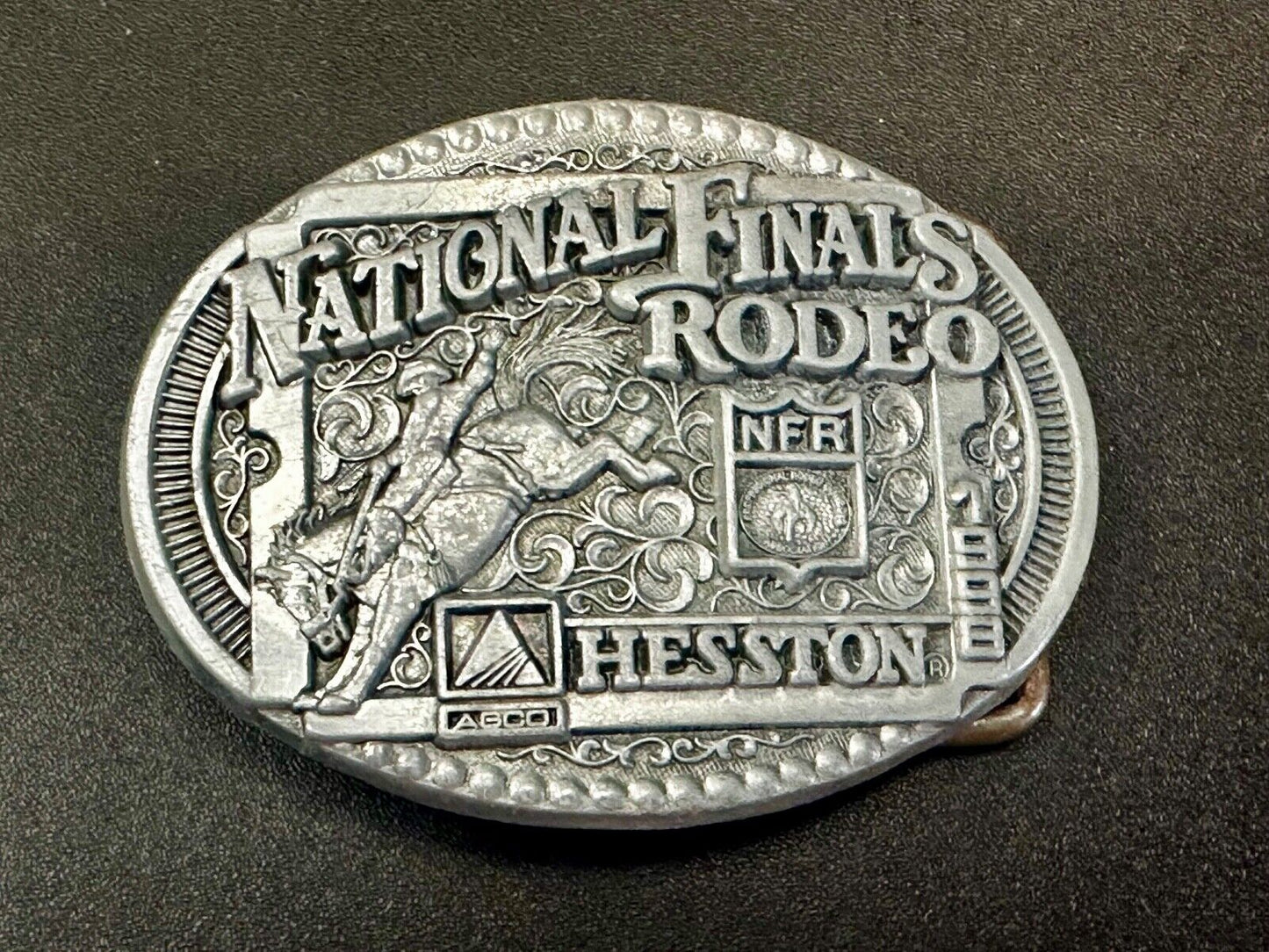 1998 NFR National Finals Rodeo NOS Youth Size ADM Commemorative Belt Buckle